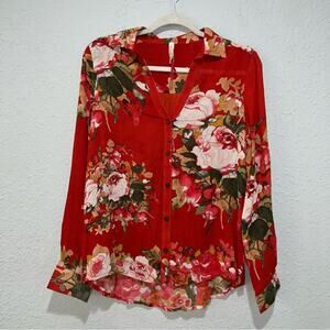 Raga Melissa Button Up Printed Top